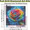 5D Roses Diamond Painting Kit for Adults & Beginners – Full Drill Round Diamond Art DIY Gem Dot Painting for Home Wall Decor, Floral Craft Kit 13.78x13.78 Inch